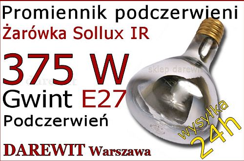 żarówka grzewcza do lamp sollux ls 375W E40 - sklep darewit