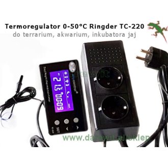 Any Termostat z regulatorem czasu TC-220 Ringder 0-50°C do terrarium