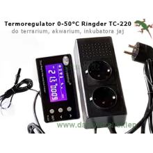 Any Termostat z regulatorem czasu TC-220 Ringder 0-50°C do terrarium