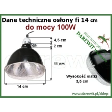 Lampa do terrarium z siatką Lampa do terrarium z siatką