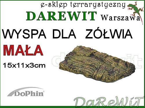 Mała wyspa dla żółwia wodnego lub wodno-lądowego - żółw żółtolicy czerwonilicy - sklep darewit