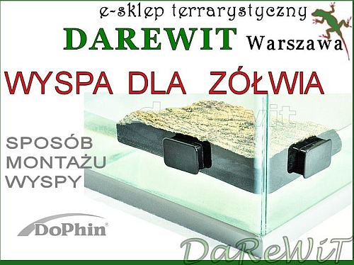 jak mocować wyspy dla żółwia w terrarium - darewit sklep