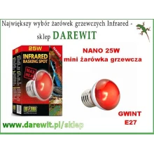 Żarówka czerwona NANO Infrared Basking Spot 25W EXO TERRA Żarówka czerwona NANO Infrared Basking Spot 25W EXO TERRA