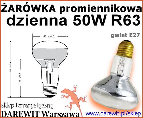 żarówka promiennik podczerwieni do terrarium - sklep darewit
