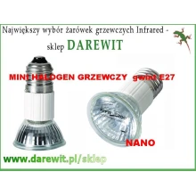 Lampa halogen 20W E27 230V terrarium niskie