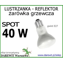 Dzienny Spot 40W E27, ŻARÓWKA GRZEWCZA REFLEKTOROWA Terrarex