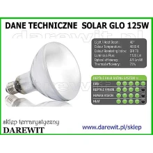 Exo Terra Solar Glo 125W działanie UV i IR