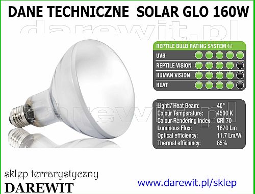 solar glo 160W UV sztuczne słońce