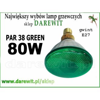 Zielona żarówka E27 80W Green Concentra Spot