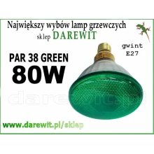 Zielona żarówka E27 80W Green Concentra Spot